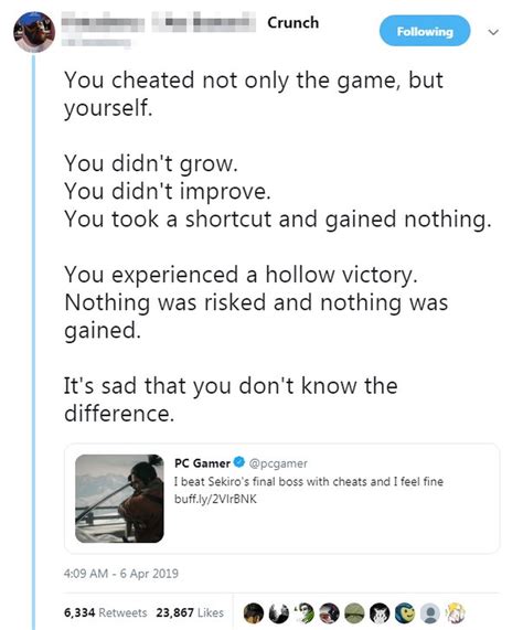 you cheated not only the game|video game copypasta.